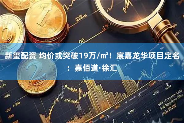 新玺配资 均价或突破19万/㎡！宸嘉龙华项目定名：嘉佰道·徐汇